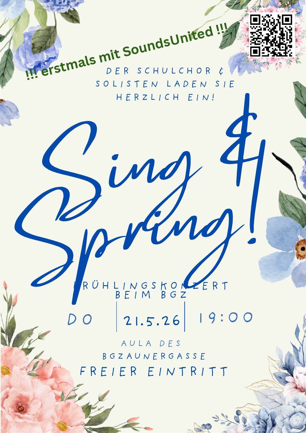 Sing & Spring  Frühlingskonzert am BGZ